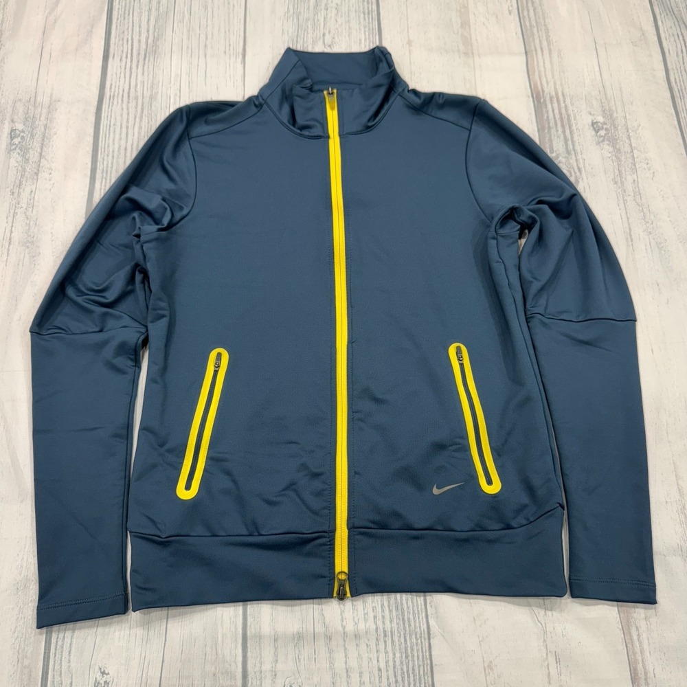 Nike Golf Tour Performance Full‎ Zip Sweatshirt Jacket M  Blue Dri Fit Womens